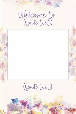 Pastel Floral 037 Selfie Frame Small - 90cm X 60cm -Halloween Costumes Shop 900 x 600 pastal floral frame vanilla int v1 ref