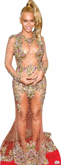 Beyonce In Sequin Dress 064 Celebrity Cutout