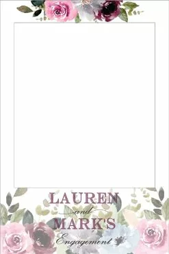 Burgundy Pink Floral 325 Selfie Frame - 90cm X 60cm