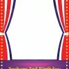 Circus Theme Selfie Frame Small - 90cm X 60cm -Halloween Costumes Shop circus theme selfie 1