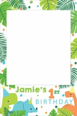 Dinosaur Colourful 316 Selfie Frame - 90cm X 60cm