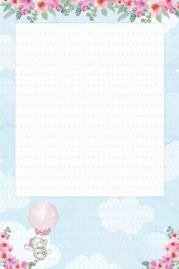 Elephant Baby Shower 312 Selfie Frame Pink - 90cm X 60cm 4 Elephant Baby Shower 312 Selfie Frame Pink - 90cm X 60cm - Image 2