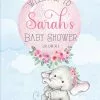 Elephant Baby Shower 312 Welcome Board Pink - 90cm X 60cm -Halloween Costumes Shop elephant baby shower 300 welcome board pink ref