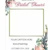 Floral Leaves Bridal Shower Selfie Frame Small - 90cm X 60cm -Halloween Costumes Shop floral leaves bridal lge corflute 1 2