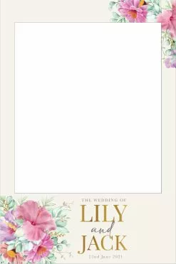 Flora Pink & Gold 320 Selfie Frame - 90cm X 60cm