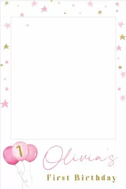 Girls Balloon 315 Selfie Frame - 90cm X 60cm