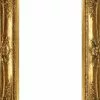 Gold Floral Design 390 Selfie Frame Small - 90cm X 60cm -Halloween Costumes Shop gold frame sml 390 custom internal