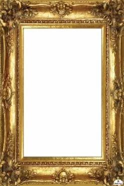 Gold Floral Design 390 Selfie Frame Small - 90cm X 60cm