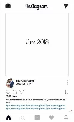 Inst Selfie Frame - Self Standing - Extra Large - 190cm X 90cm Approx.