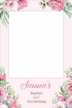 Pink Flowers 305 - Selfie Frame - 90cm X 60cm