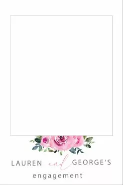 Pink Roses 302 Selfie Frame - 90cm X 60cm