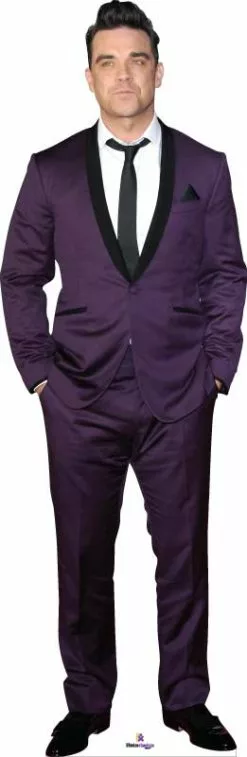 Robbie Williams In Purple Suit 499 Celebrity Cutout