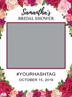 Rose Bridal Shower Selfie Frame Large - 115cm X 80cm