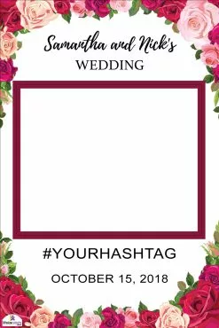 Rose Wedding Selfie Frame Small - 90cm X 60cm